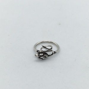 Mouse FAKE nose ring sterling